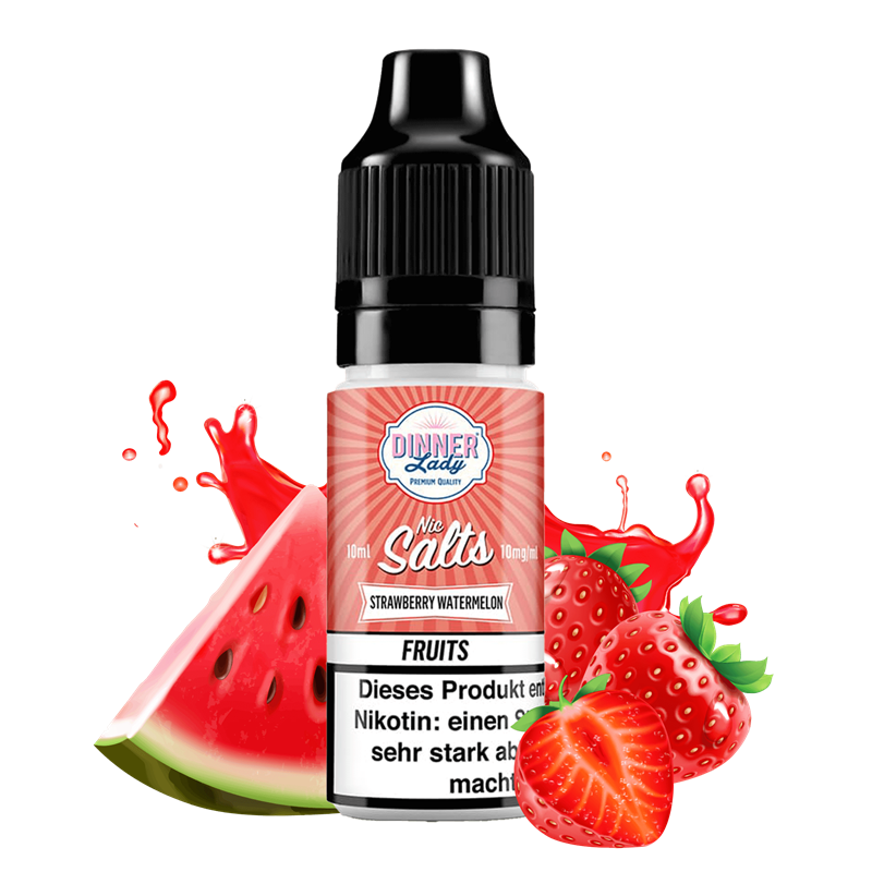 Dinner Lady Fruits - Strawberry Watermelon - 10 ml Nikotinsalz Liquid