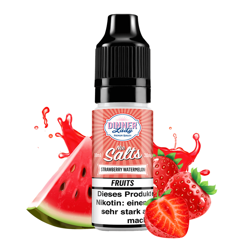 Dinner Lady Fruits - Strawberry Watermelon - 10 ml Nikotinsalz Liquid