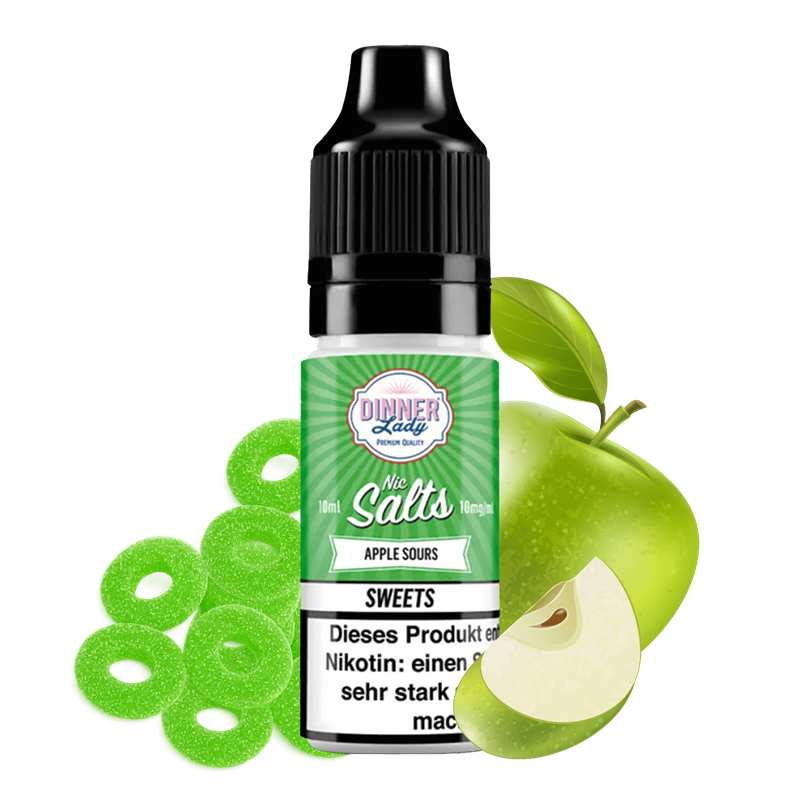 Dinner Lady Sweets - Apple Sours - 10 ml Nikotinsalz Liquid