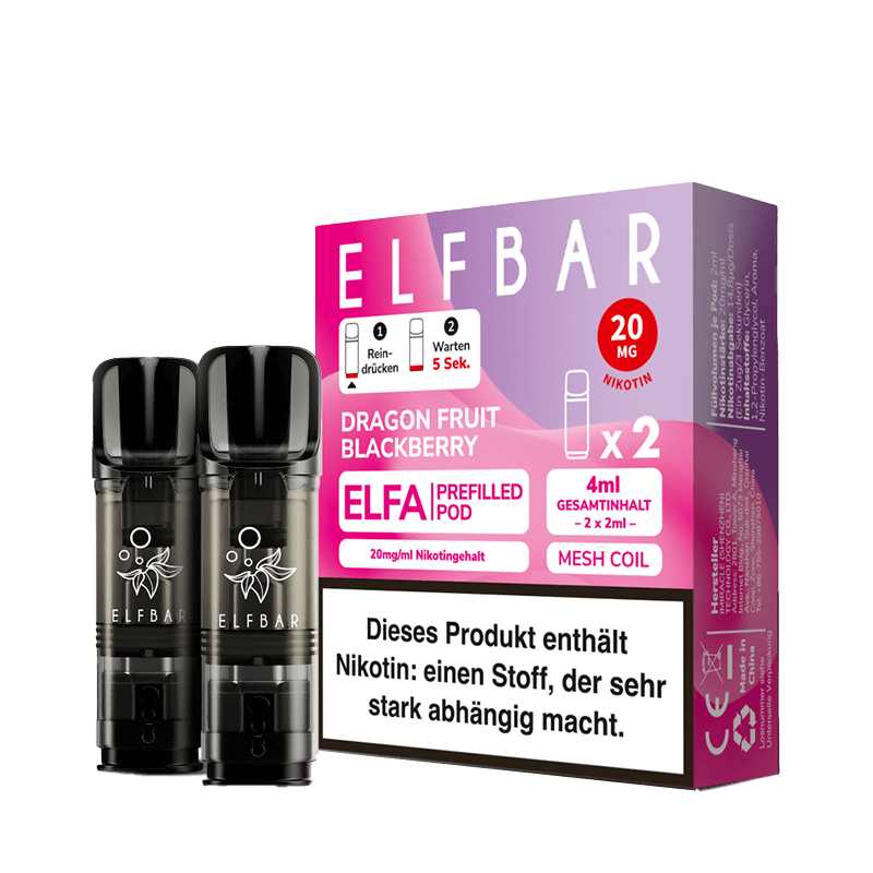 ELF Bar ELFA - Dragon Fruit Blackberry Pod - 2er Pack
