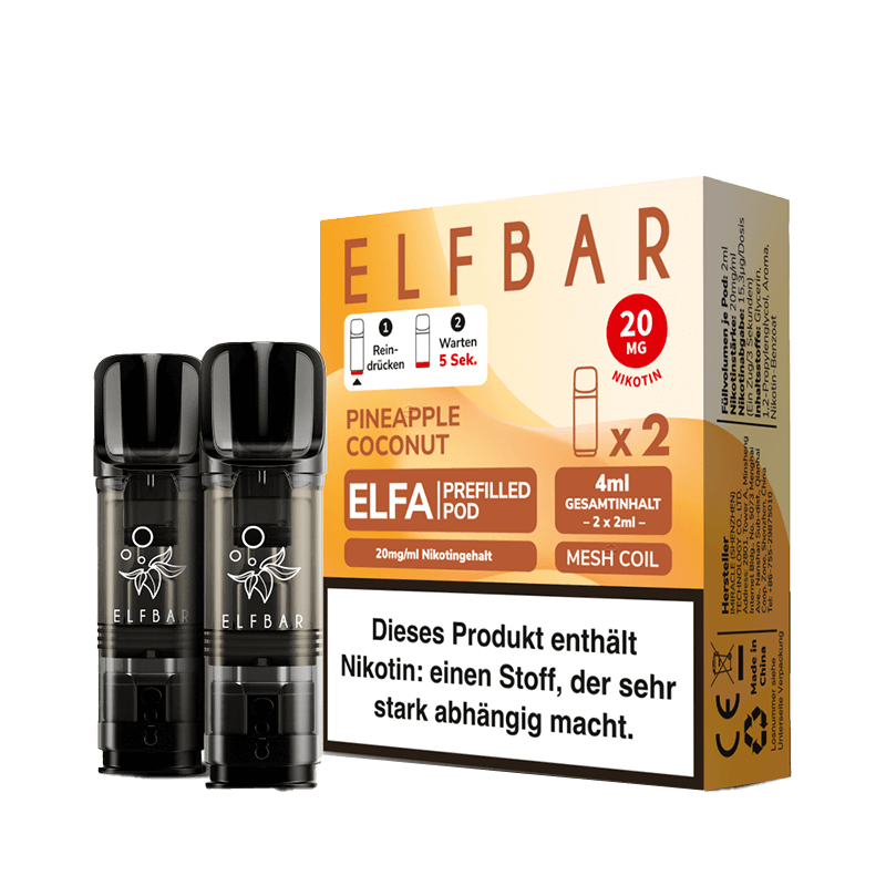 ELF Bar ELFA - Pineapple Coconut Pod - 2er Pack