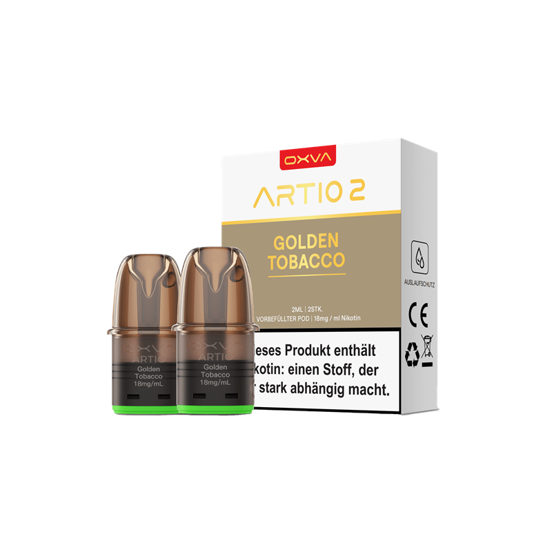 OXVA Artio 2 Einweg Pod - Golden Tobacco - 2er Pack