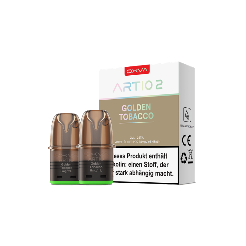 OXVA Artio 2 Einweg Pod - Golden Tobacco - 2er Pack