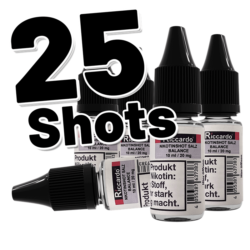 Riccardo Nikotinsalz-Shot - Balance - 10 ml - 20mg/ml - 25er Pack