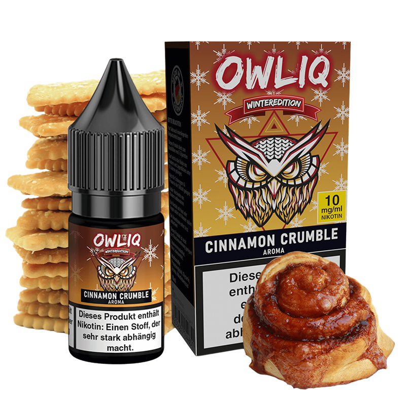 OWLIQ Weihnachtsedition - Cinnamon Crumble - 10 ml Nikotinsalz Liquid