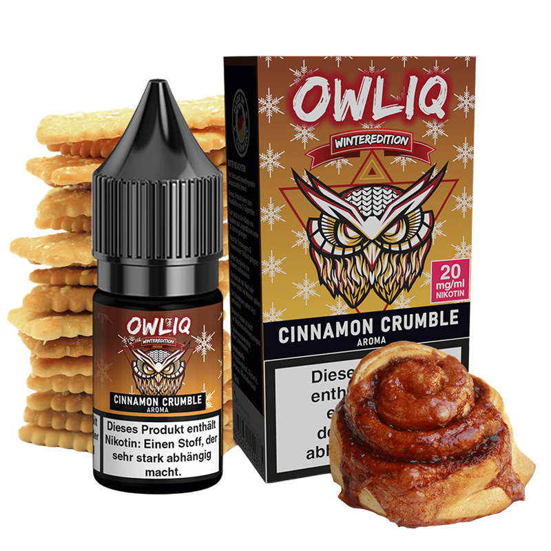 OWLIQ Weihnachtsedition - Cinnamon Crumble - 10 ml Nikotinsalz Liquid