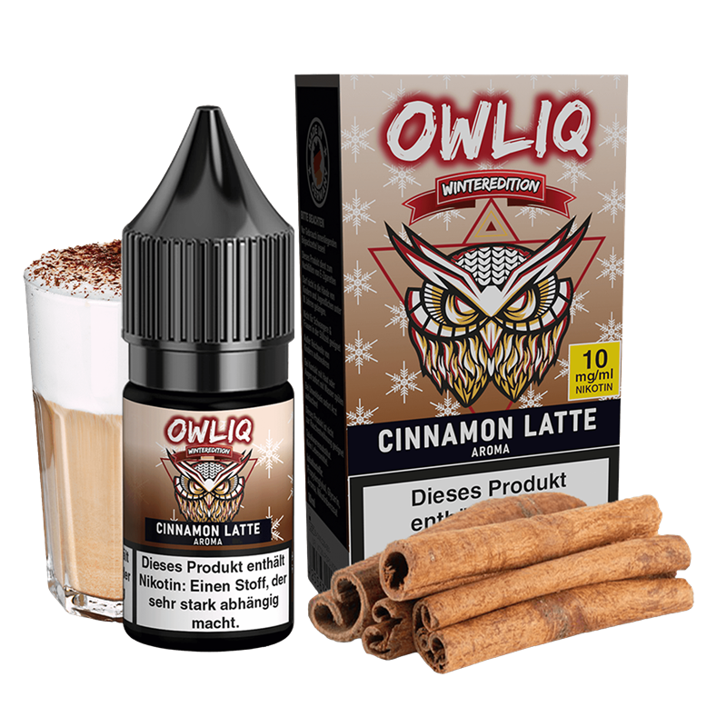 OWLIQ Weihnachtsedition - Cinnamon Latte - 10 ml Nikotinsalz Liquid