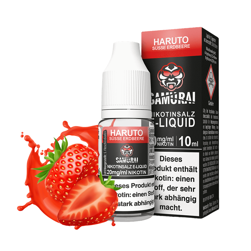 Samurai E-Liquid - Haruto S��e Erdbeere - 10 ml Nikotinsalz Liquid