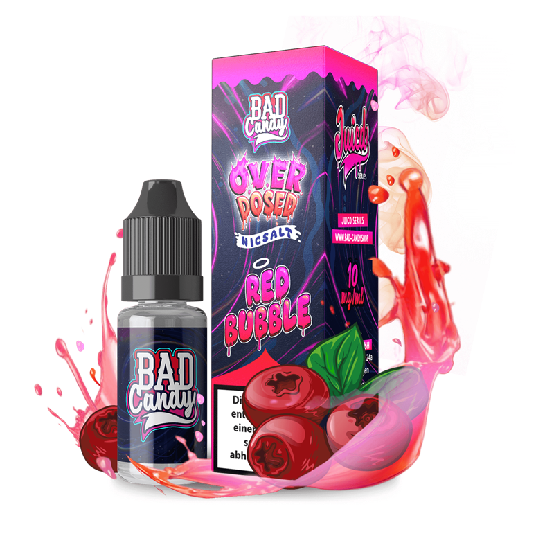 Bad Candy E-Liquid - OVERDOSED JUICD SERIES - Red Bubble - 10 ml Nikotinsalz