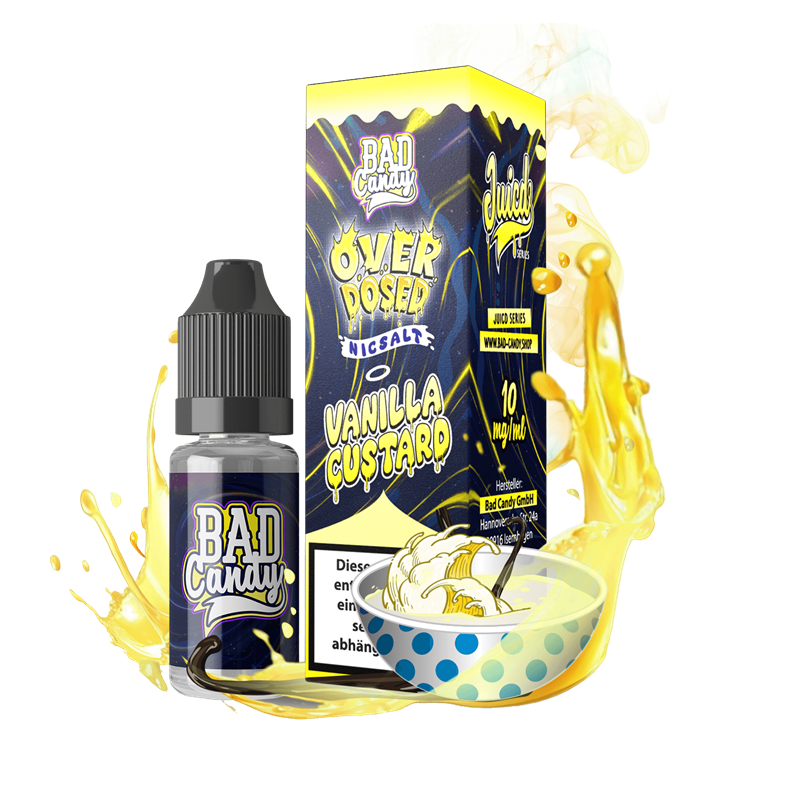 Bad Candy E-Liquid - OVERDOSED JUICD SERIES - Vanilla Custard - 10 ml Nikotinsalz
