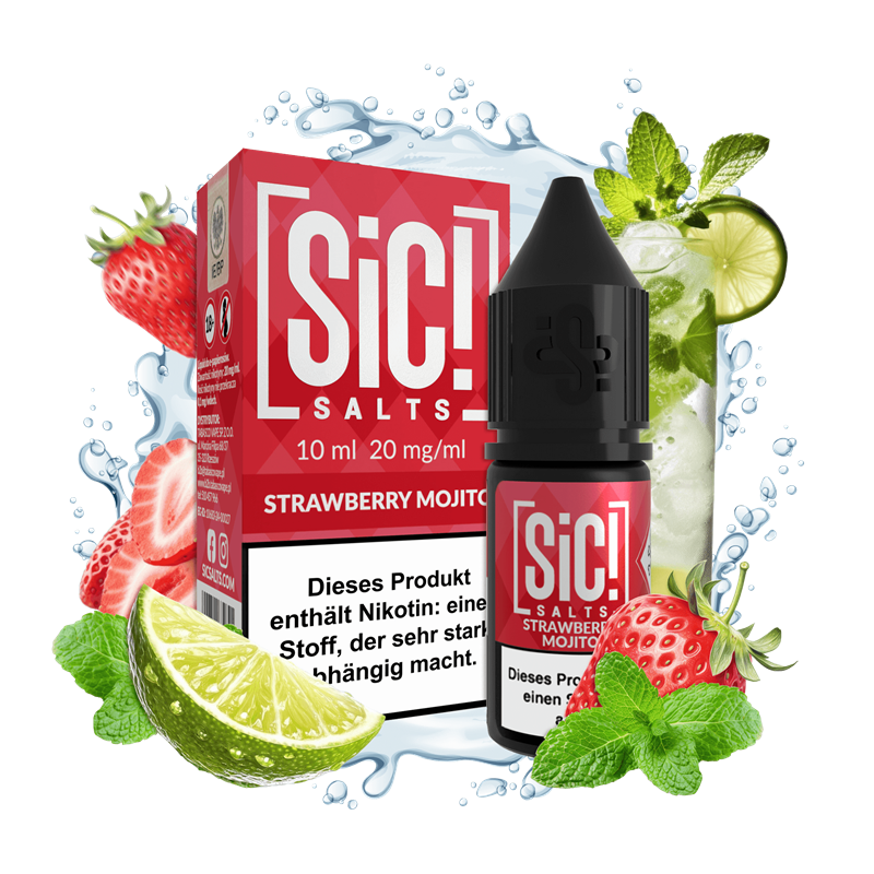 SIC Salts - Strawberry Mojito - 10 ml NikotinsalzLiquid