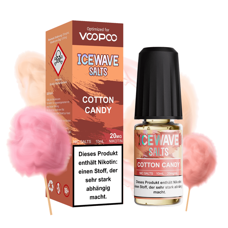 Icewave by Voopoo - Cotton Candy - 10 ml Nikotinsalz Liquid