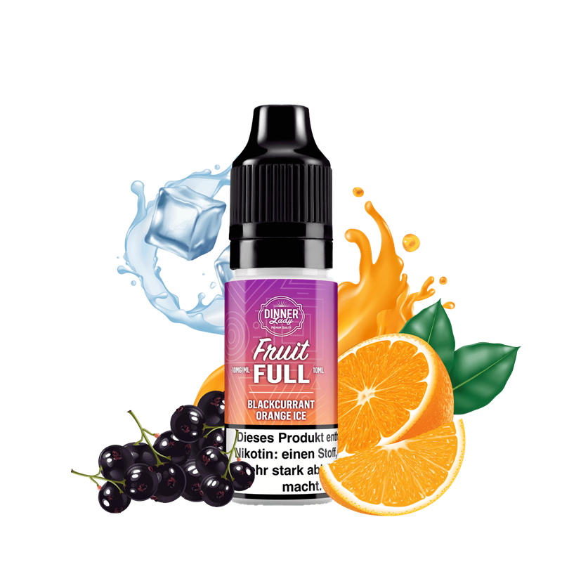 Dinner Lady Fruit Full - Blackcurrant Orange Ice - 10 ml Nikotinsalz Liquid