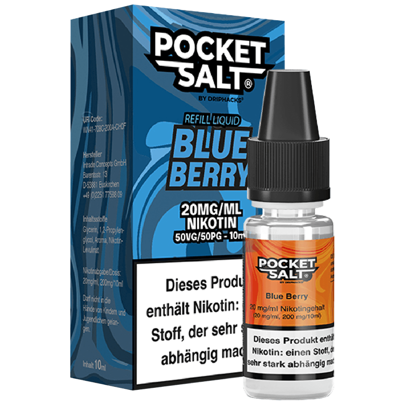 Drip Hacks Pocket Salt - Blue Berry - 10 ml Nikotinsalz Liquid 