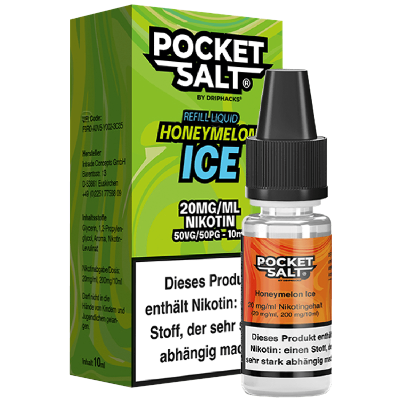 Drip Hacks Pocket Salt - Honeymelon Ice - 10 ml Nikotinsalz Liquid 