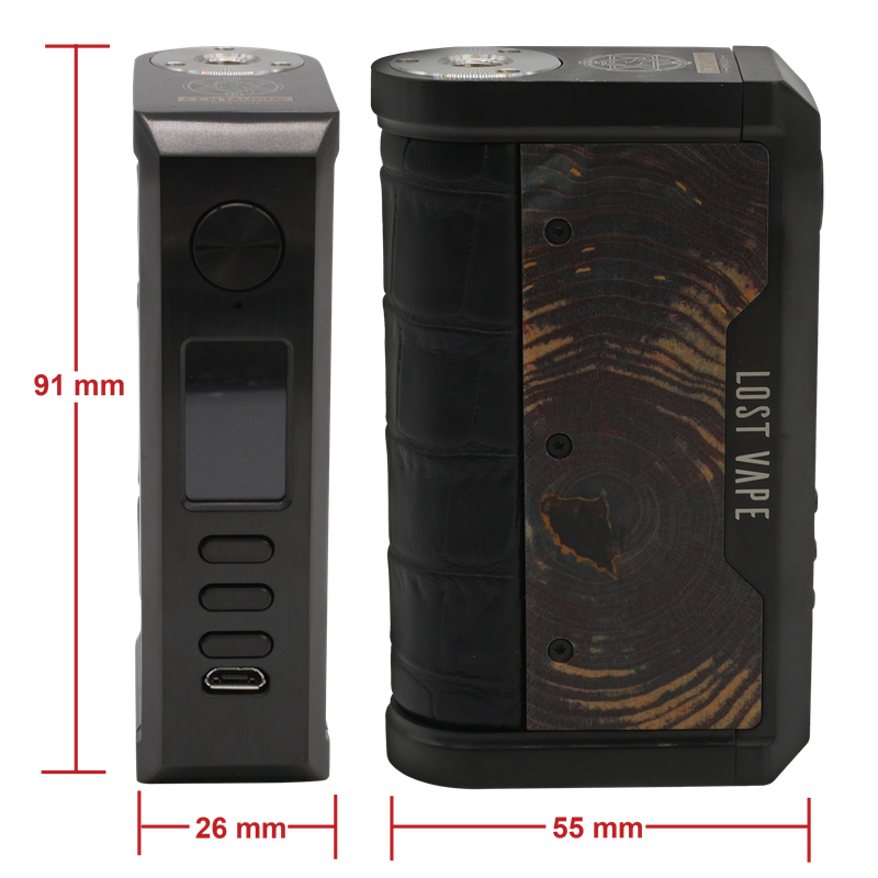 BA-Ware Lost Vape - Centaurus DNA 250C - Box Mod 200 Watt -  black/ostrich-tactile 