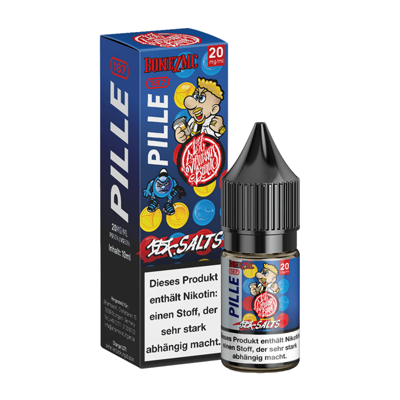 187 Strassenbande - Pille Bonez MC - 10 ml Nikotinsalz Liquid 