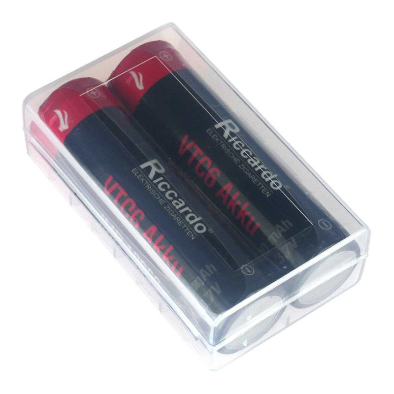 2er Set Riccardo 18650 VTC6 3000mAh (30A) + Akkubox  