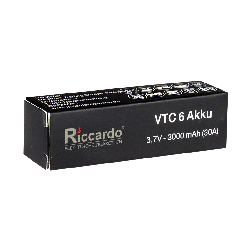 Riccardo 18650 VTC6 Akku 3,7 V - 3000 mAh (30A) 