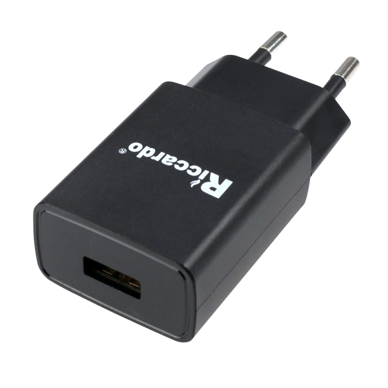 Riccardo 500 mA 5V - Netzstecker / EU-Adapter schwarz  