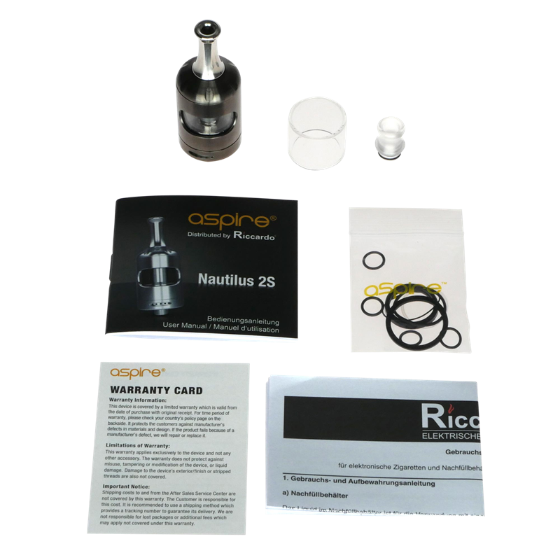 Aspire Nautilus 2S Clearomizer - MTL / DL - 23 mm - 2,6 ml  