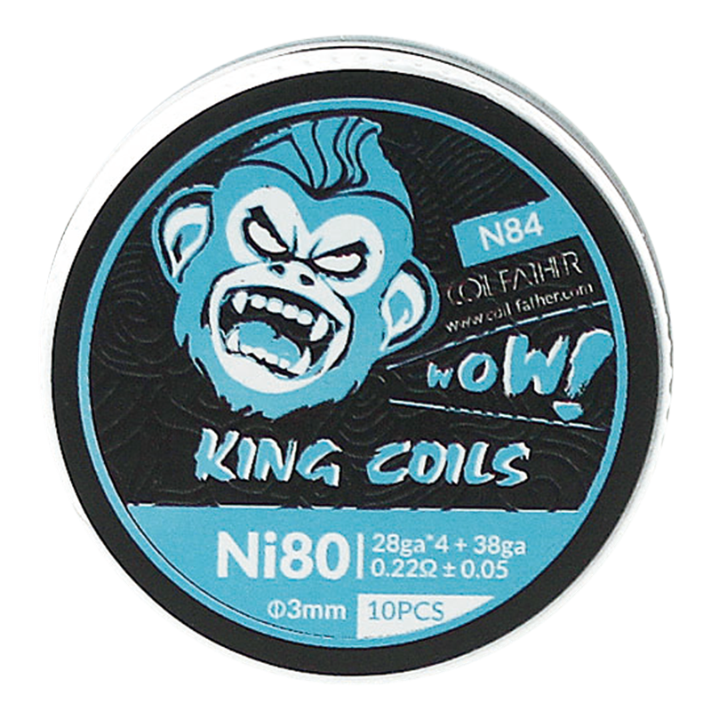 Coil Father - King Coils pre made - Ni80 28ga*4+38 0,22 Ohm  0.05