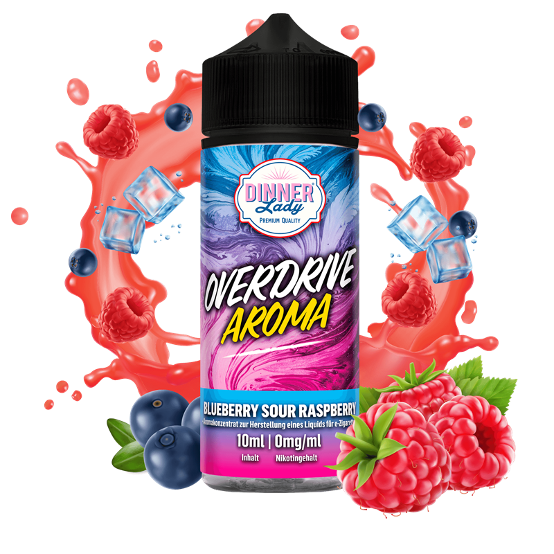 Dinner Lady Overdrive - Blueberry Sour Raspberry - 10 ml Longfill