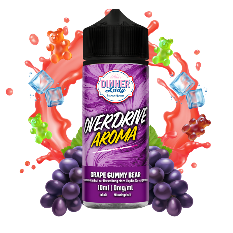 Dinner Lady Overdrive - Grape Gummy Bear - 10 ml Longfill