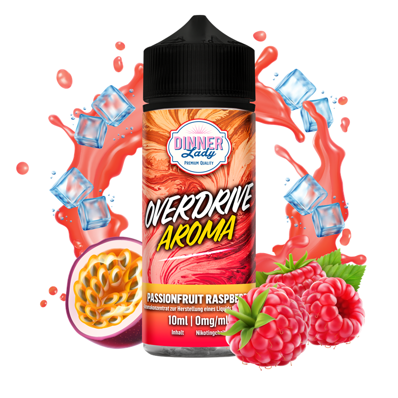 Dinner Lady Overdrive - Passionfruit Raspberry - 10 ml Longfill