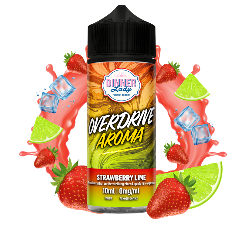 Dinner Lady Overdrive - Strawberry Lime - 10 ml Longfill