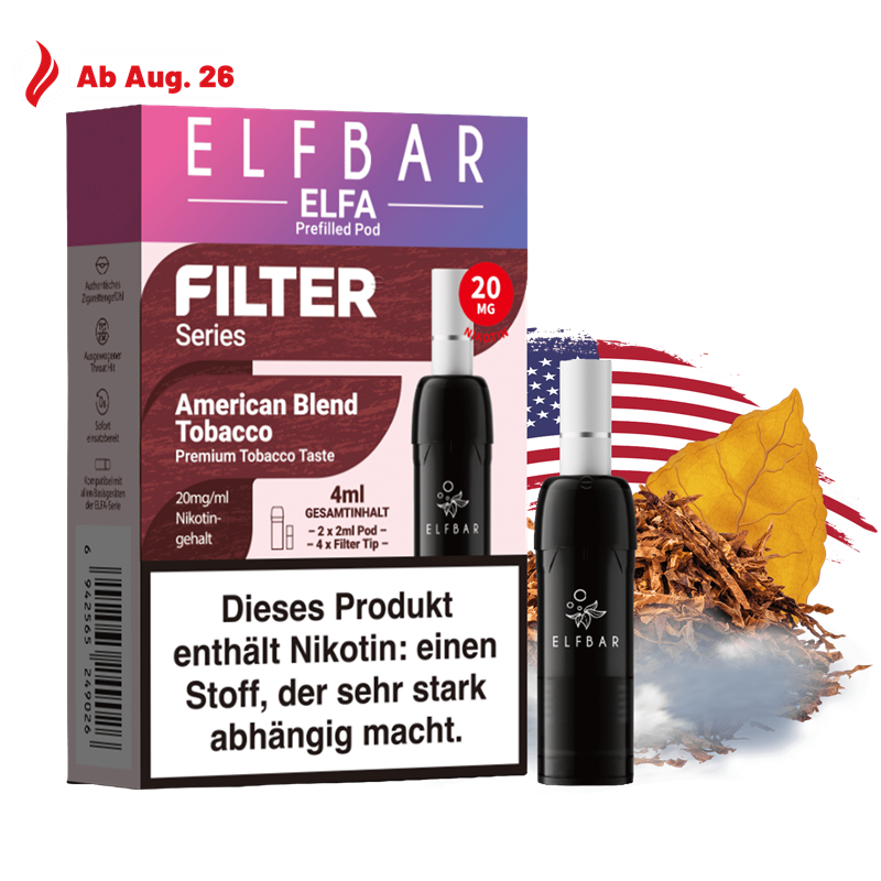 ELF Bar ELFA Filter - American Blend Tobacco Pod - 2er Pack