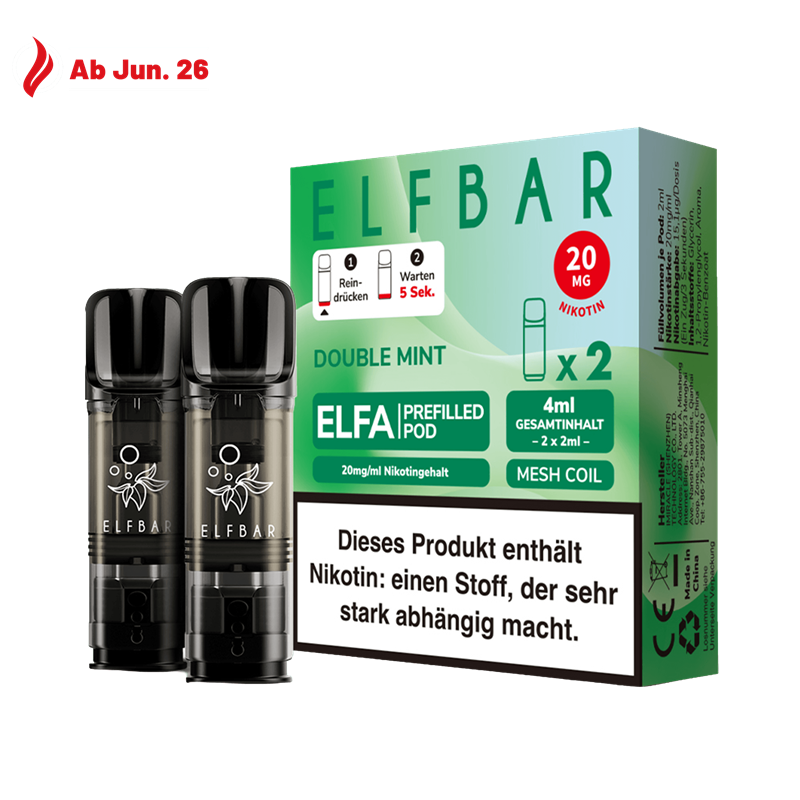 ELF Bar ELFA - Double Mint Pod - 2er Pack