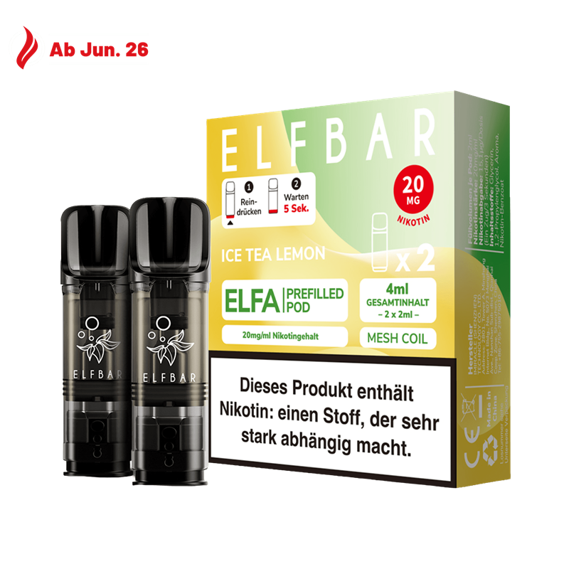 ELF Bar ELFA - Ice Tea Lemon Pod - 2er Pack
