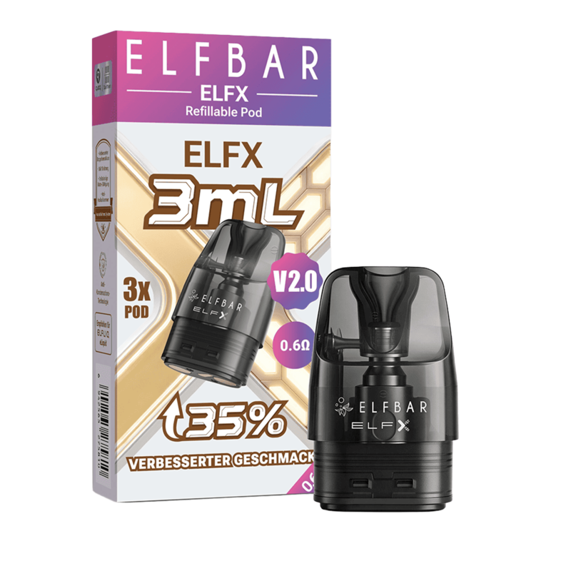 ELF Bar ELFX - V2.0 Cartridge - 3 ml - 3er Pack
