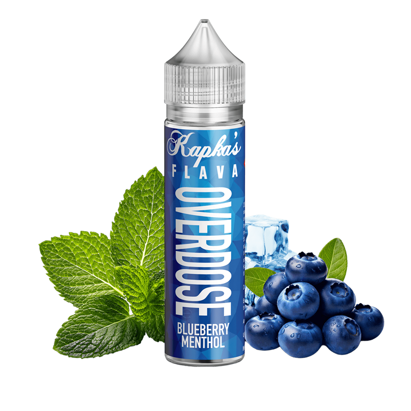 Kapkas Flava Aroma - Overdose Blueberry Menthol -6 ml Longfill