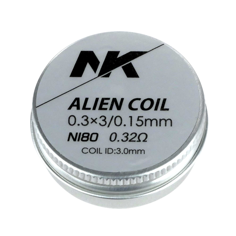 NK - Prebuilt Ni80 0,3mm*3/0,15 Alien Coil - 6 Stk 