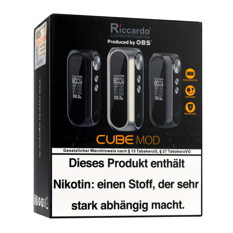 OBS Cube Mod - 80 Watt - Akku mit 3000 mAh 