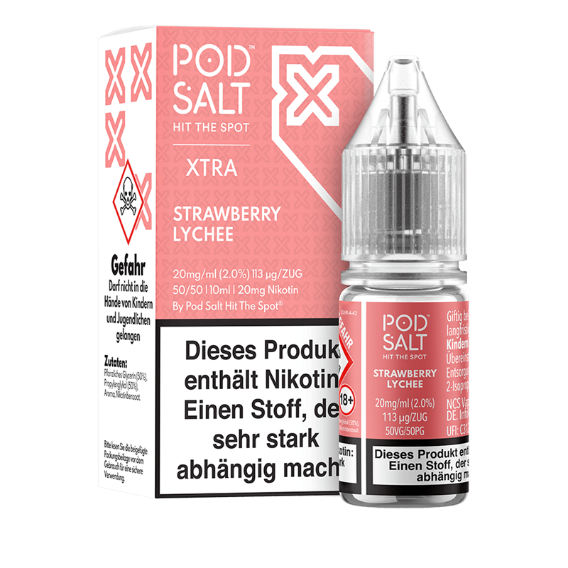 Pod Salt Xtra - Strawberry Lychee - 10 ml Nikotinsalz Liquid
