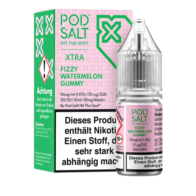 Pod Salt Xtra - Fizzy Watermelon Gummy - 10 ml Nikotinsalz Liquid