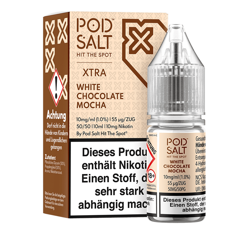 Pod Salt Xtra - White Chocolate Mocha - 10 ml Nikotinsalz Liquid