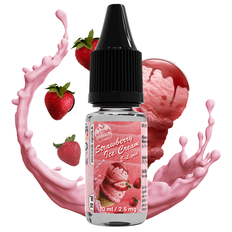 Red Dragon E-Liquid Strawberry Icecream - 10 ml