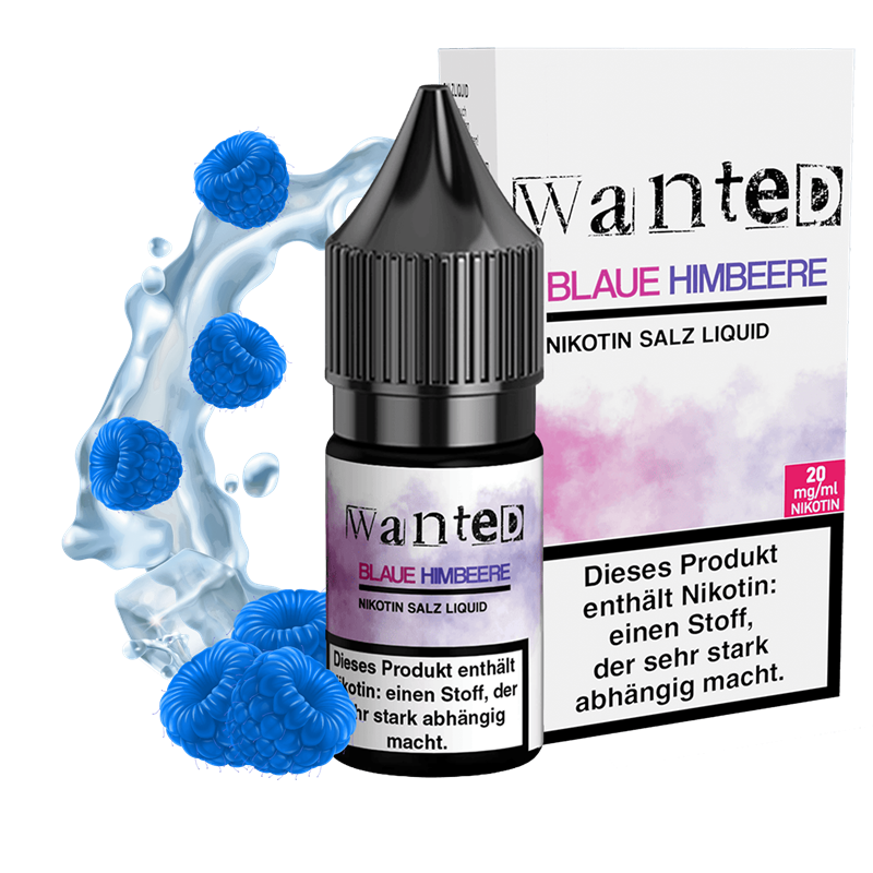 Wanted - Blaue Himbeere - 10 ml Nikotinsalz Liquid