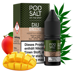 Pod Salt Fusion - Cali Greens - Amnesia Mango - 10 ml Nikotinsalz Liquid