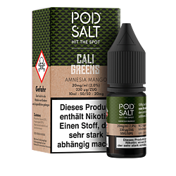 Pod Salt Fusion - Cali Greens - Amnesia Mango - 10 ml Nikotinsalz Liquid