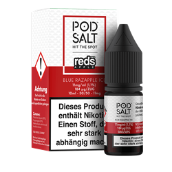Pod Salt Fusion - reds Apple - Blue Razapple ICE - 10 ml Nikotinsalz Liquid