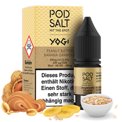 Pod Salt Fusion - YOGI - Peanut Butter Banana Granola - 10 ml Nikotinsalz Liquid