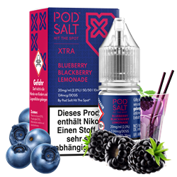 Pod Salt Xtra - Blueberry Blackberry Lemonade - 10 ml Nikotinsalz Liquid