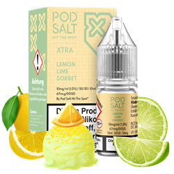 Pod Salt Xtra - Lemon Lime Sorbet - 10 ml Nikotinsalz Liquid