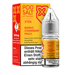 Pod Salt Xtra - Mango Strawberry Peach - 10 ml Nikotinsalz Liquid