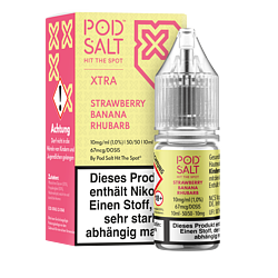 Pod Salt Xtra - Strawberry Banana Rhubarb - 10 ml Nikotinsalz Liquid